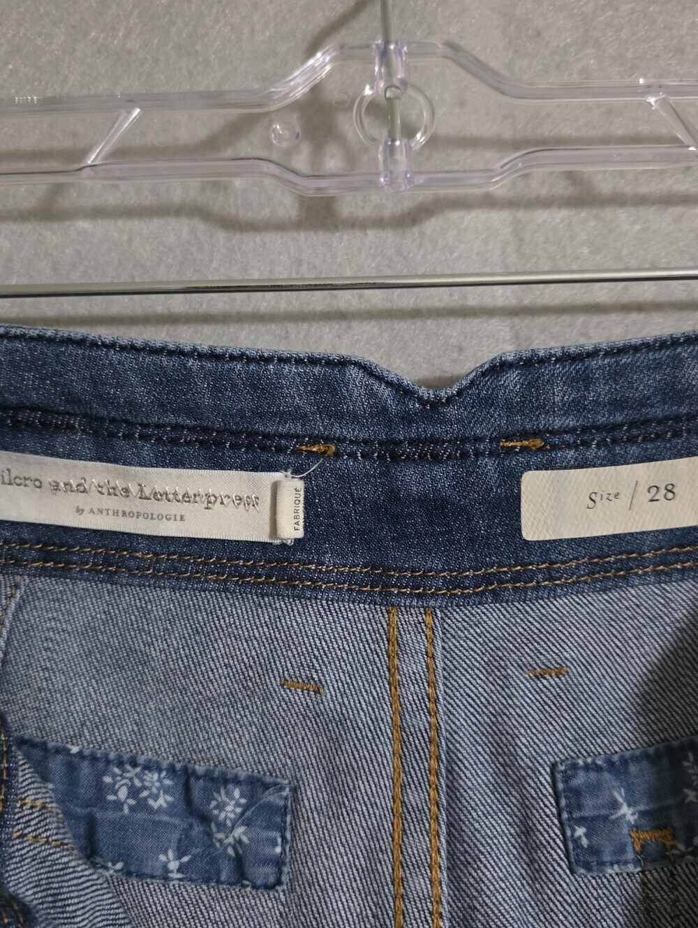Pilcro And The Letterpress Anthropologie Patchwork Carpenter Jeans Size 28 - Picture 2 of 11